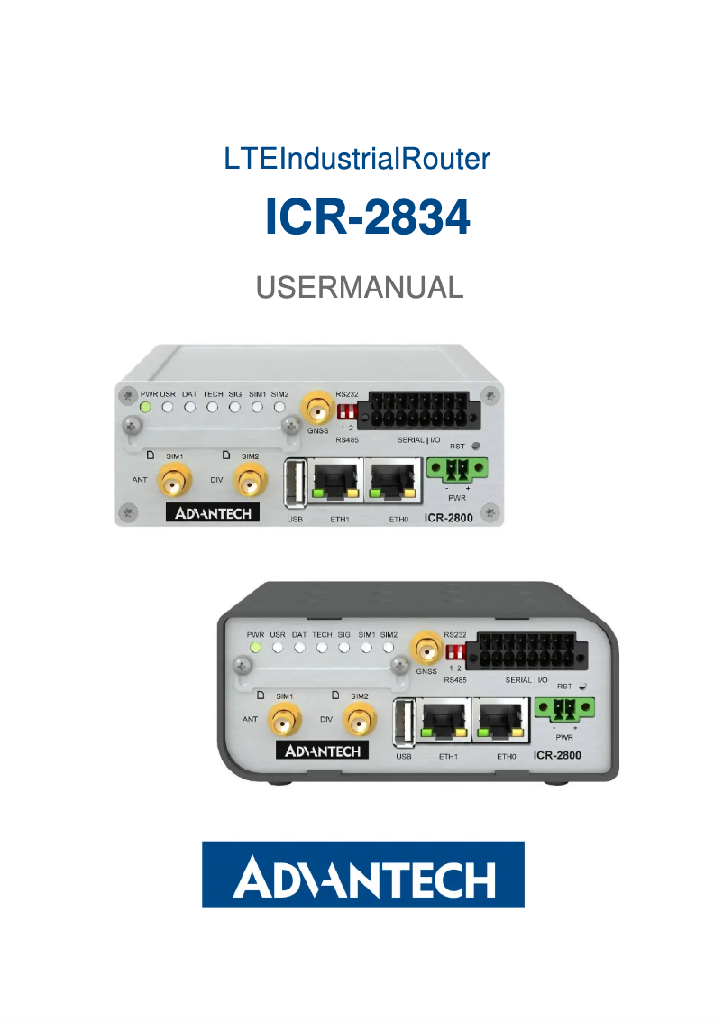 Page n°1 - Manuel utilisateur Advantech ICR-2834W