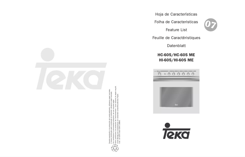 Page n°1 - Manuel utilisateur Teka HI-605 ME
