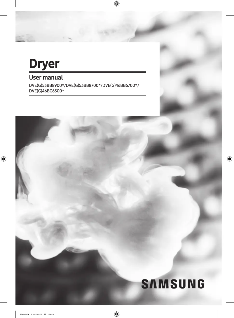 Page n°1 - Manuel utilisateur Samsung DVE53BB8900G
