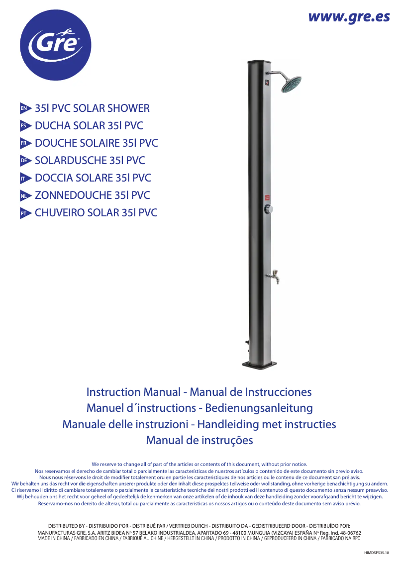 Imagen de la primera página del manual del dispositivo DSPS35