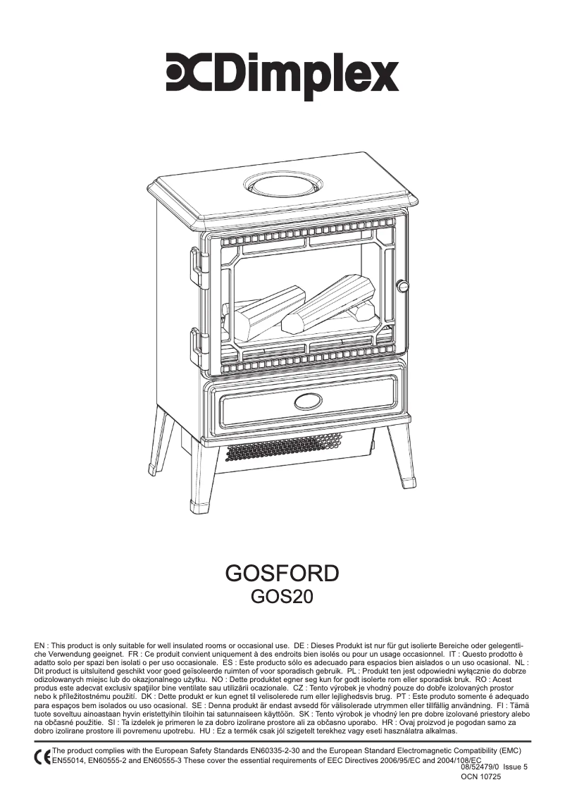 Page 1 de la notice Manuel utilisateur Dimplex GOS20