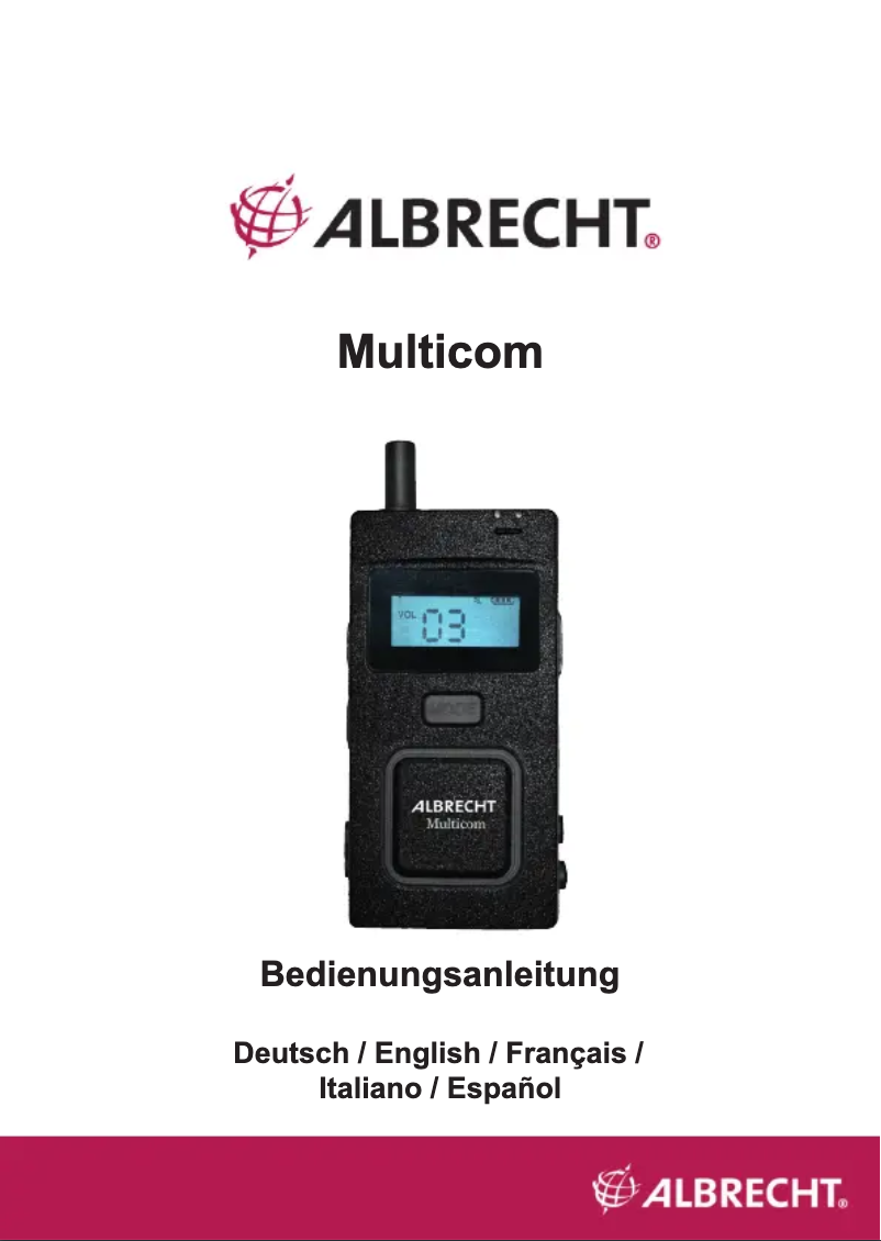Image de la première page du manuel de l'appareil Multicom