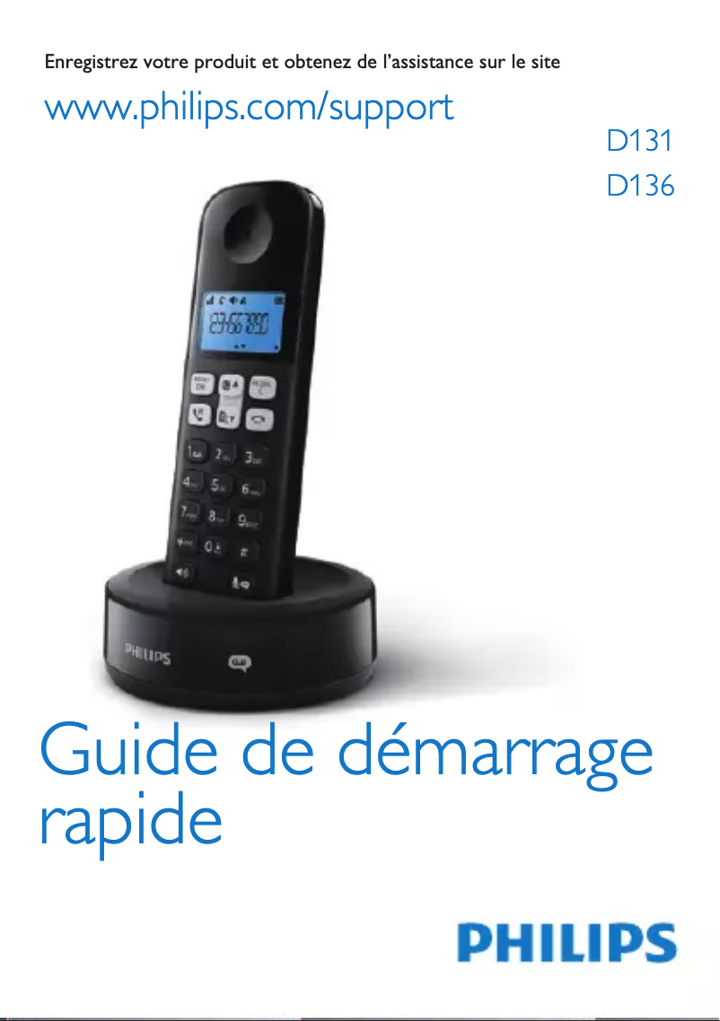 Página 1 del manual Guía de inicio rápido Philips D1362B