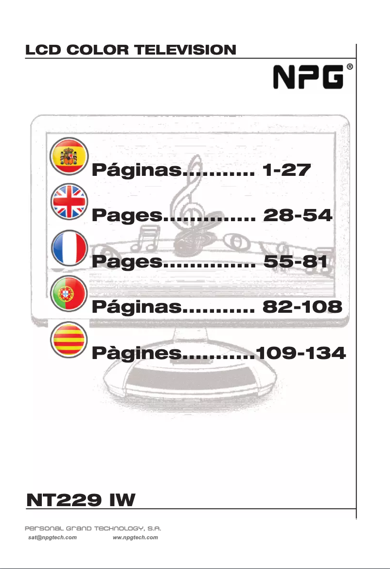 Image de la première page du manuel de l'appareil NT-229IW
