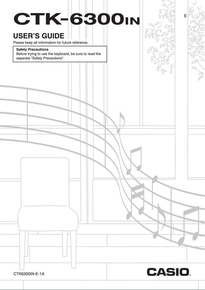 Image de la première page du manuel de l'appareil CTK-6300IN