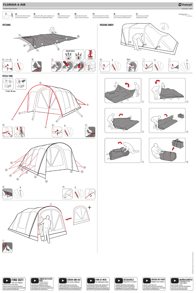 Page 1 de la notice Manuel utilisateur Outwell Florida 6 Air