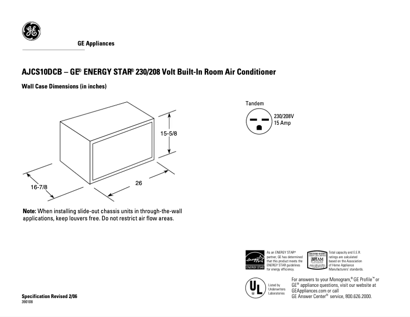 Image de la première page du manuel de l'appareil AJCS10DCB