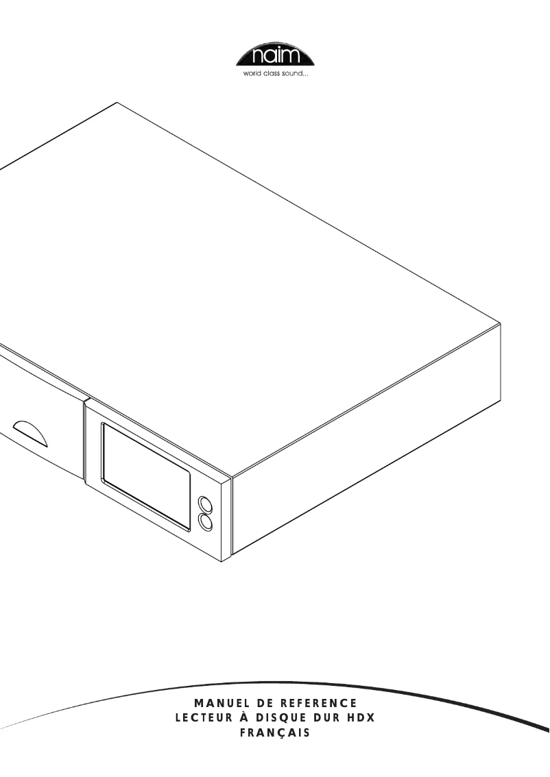 Image de la première page du manuel de l'appareil HDX