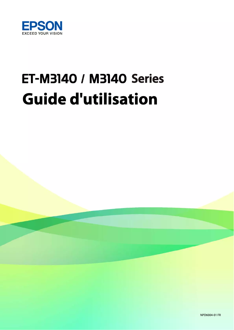 Image de la première page du manuel de l'appareil EcoTank ET-M3140