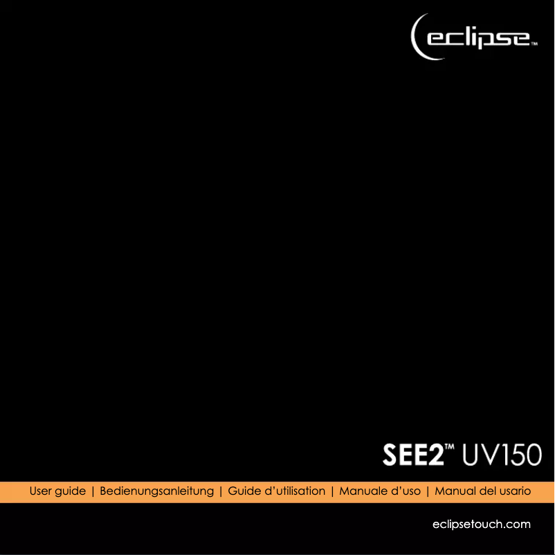 Image de la première page du manuel de l'appareil Eclipse UV150