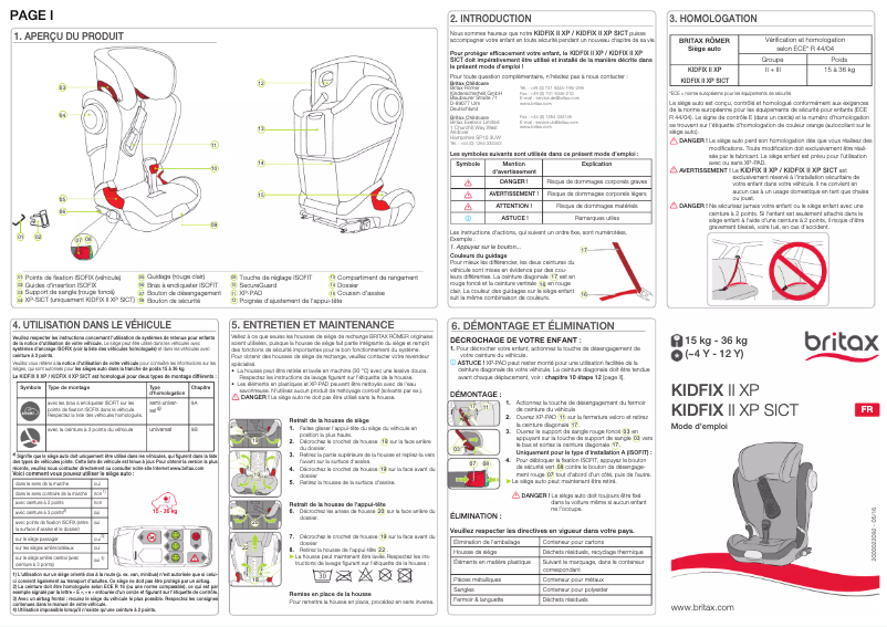 Page 1 of the manual User Manual Britax KIDFIX II XP SICT