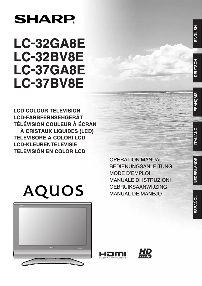 Page 1 de la notice Manuel utilisateur Sharp LC-37GA8