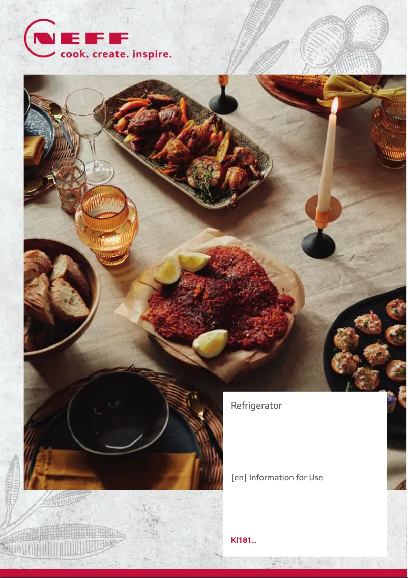 Page 1 de la notice Manuel utilisateur Neff KI1811SE0G