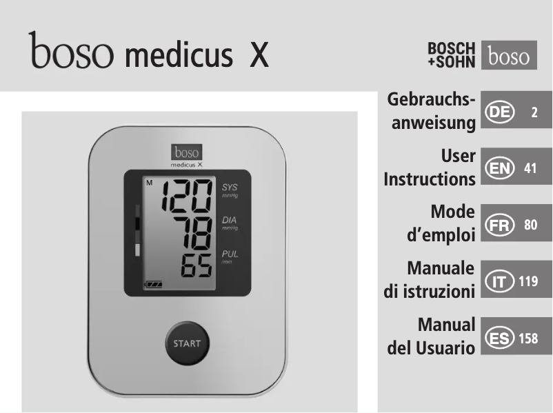 Página 1 del manual Manual de usuario Boso Medicus
