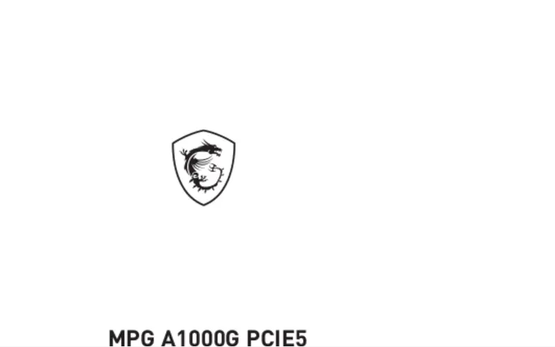 Page 1 de la notice Manuel utilisateur MSI MPG A750G PCIE5