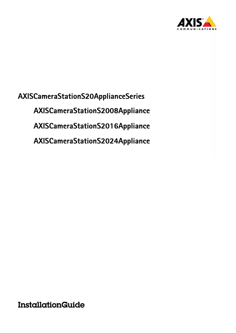 Página 1 del manual Manual de usuario Axis S2008