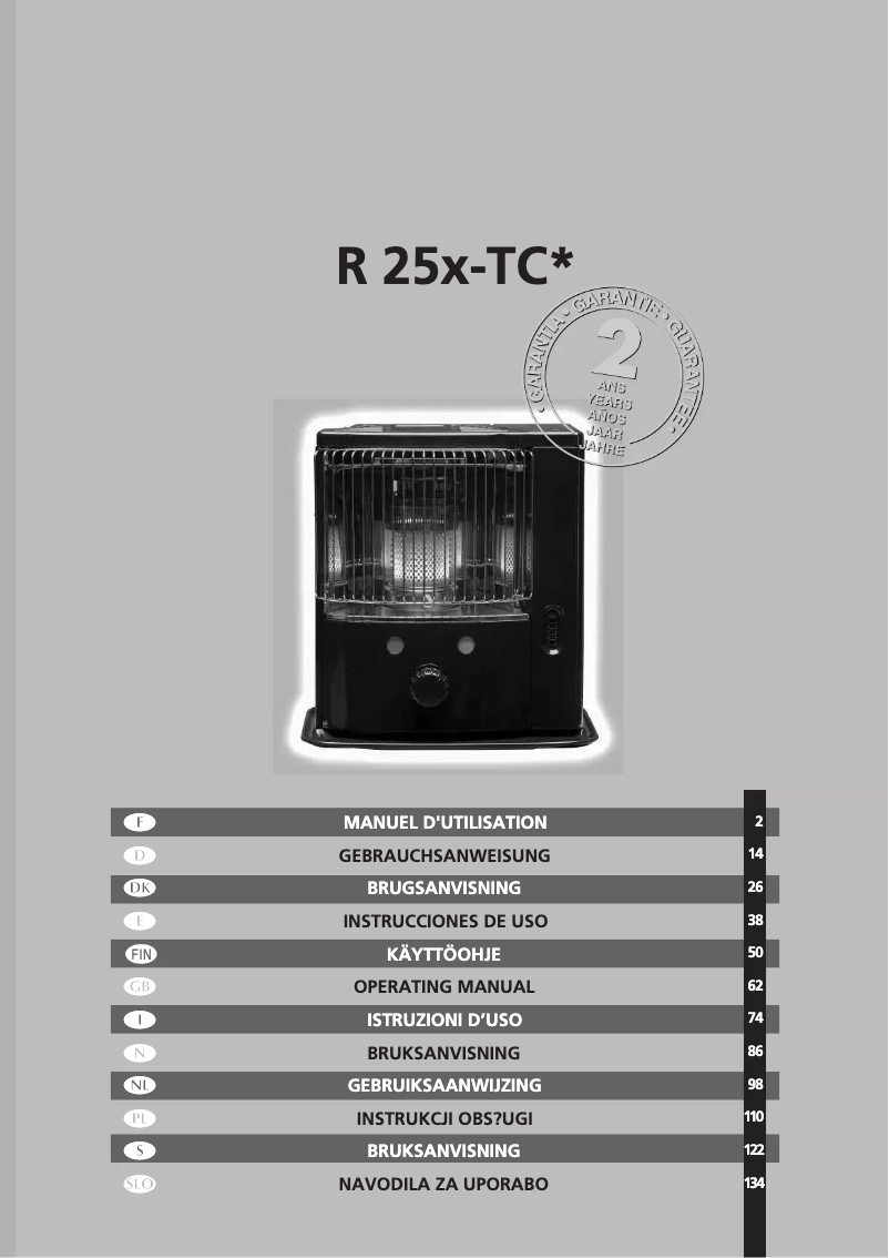 Page 1 de la notice Manuel utilisateur Qlima R251TC