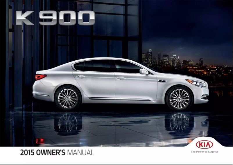Image de la première page du manuel de l'appareil K900 (2015)