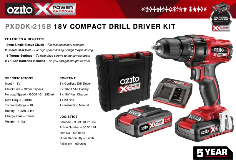 Image de la première page du manuel de l'appareil PXDDK-215B