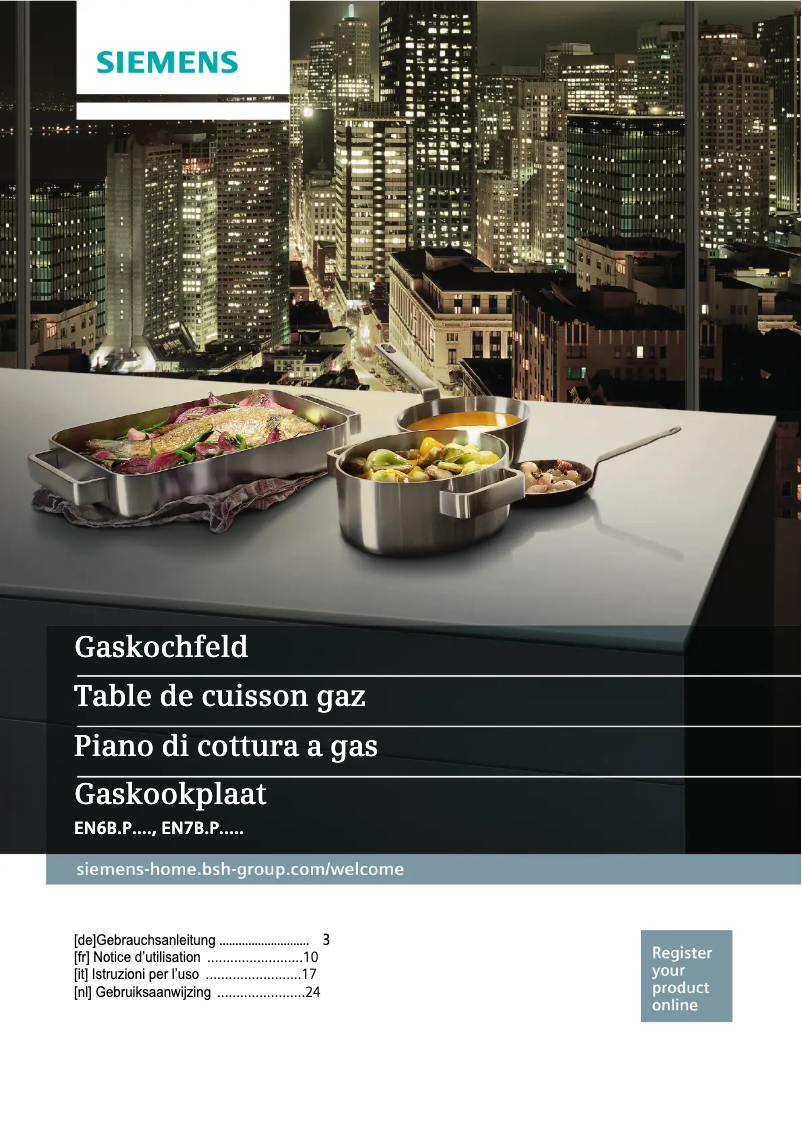 Page n°1 - Manuel utilisateur Siemens EN6B6PB80