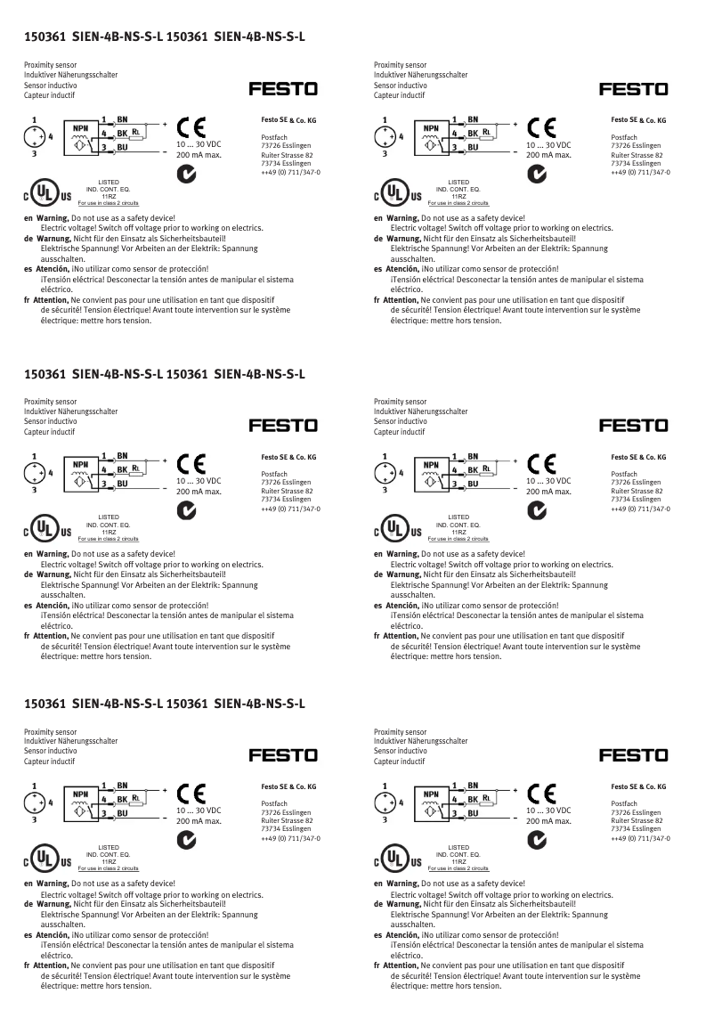 Image de la première page du manuel de l'appareil SIEN-4B-NS-S-L