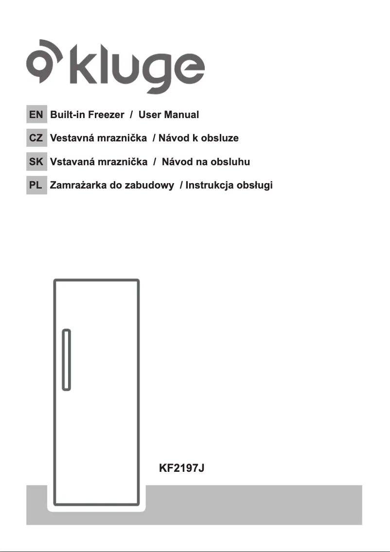 Page 1 de la notice Manuel utilisateur Kluge KF2197J