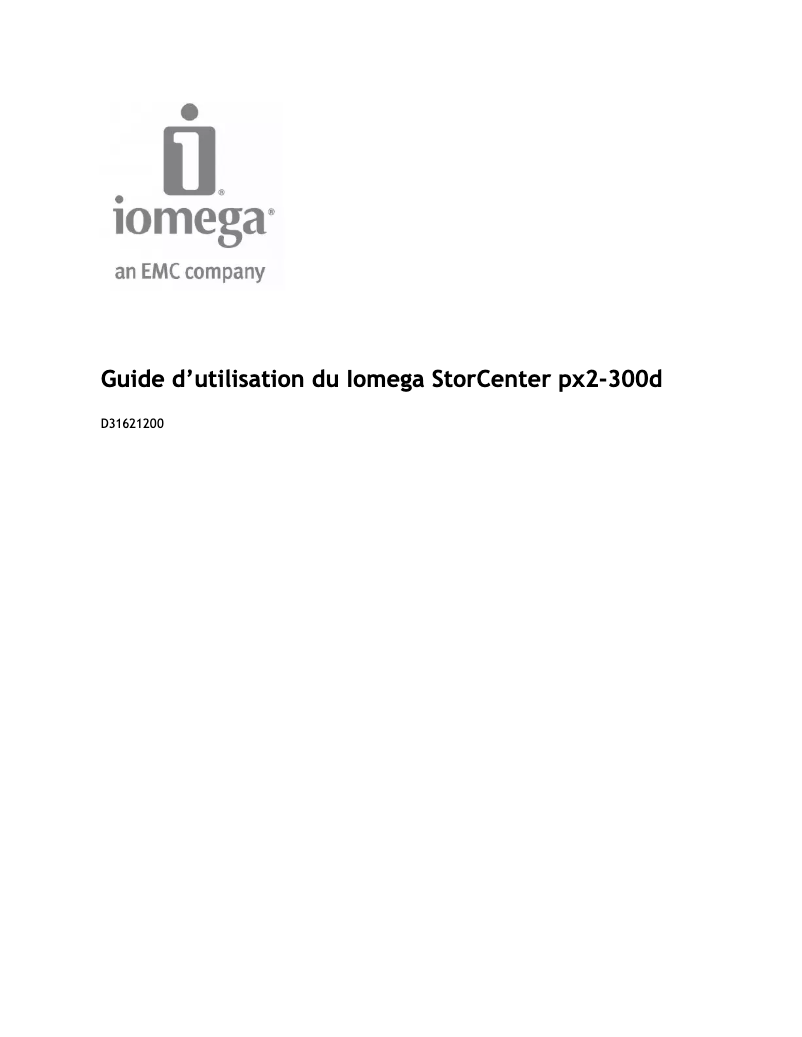 Página 1 del manual Manual de usuario Iomega StorCenter px2-300d