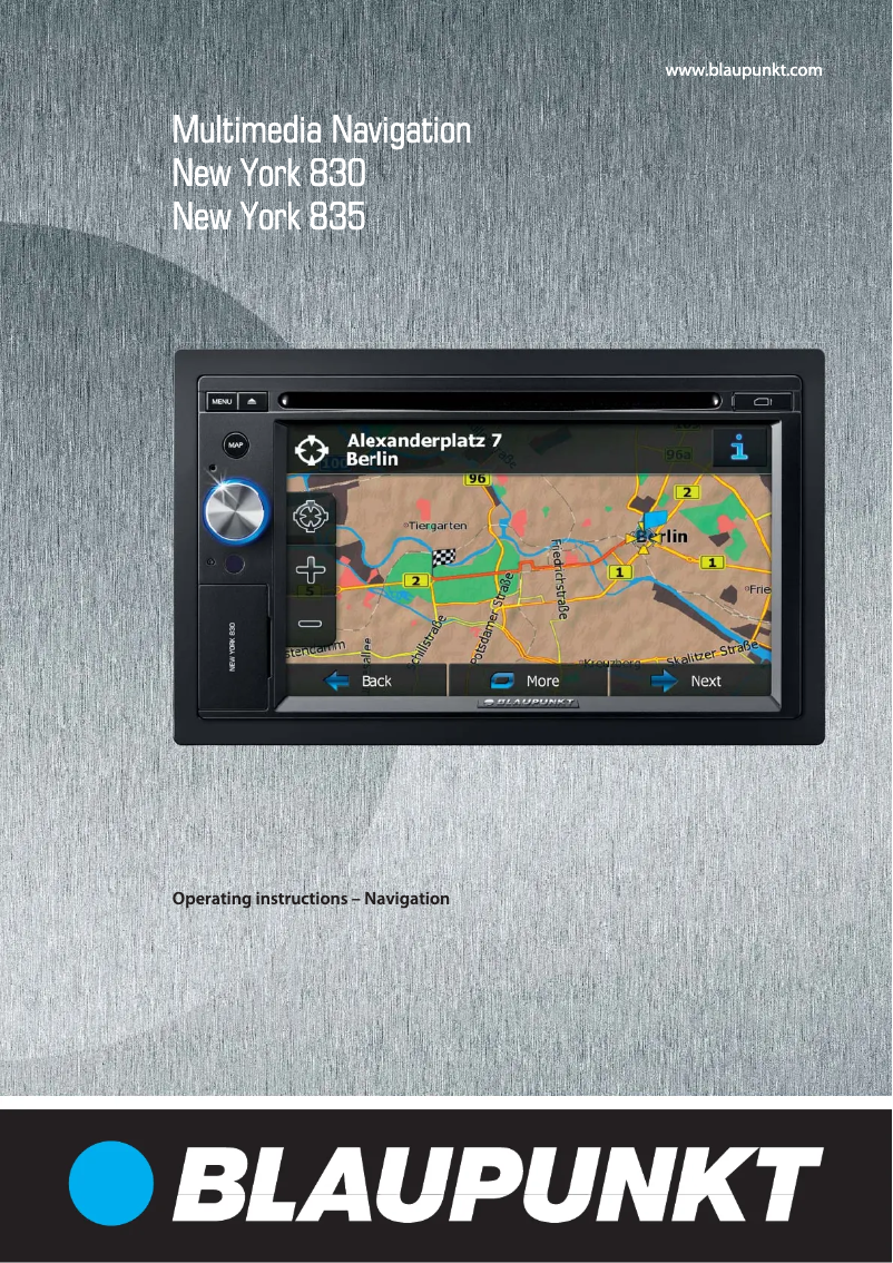 Página 1 del manual Manual de usuario Blaupunkt New York 830