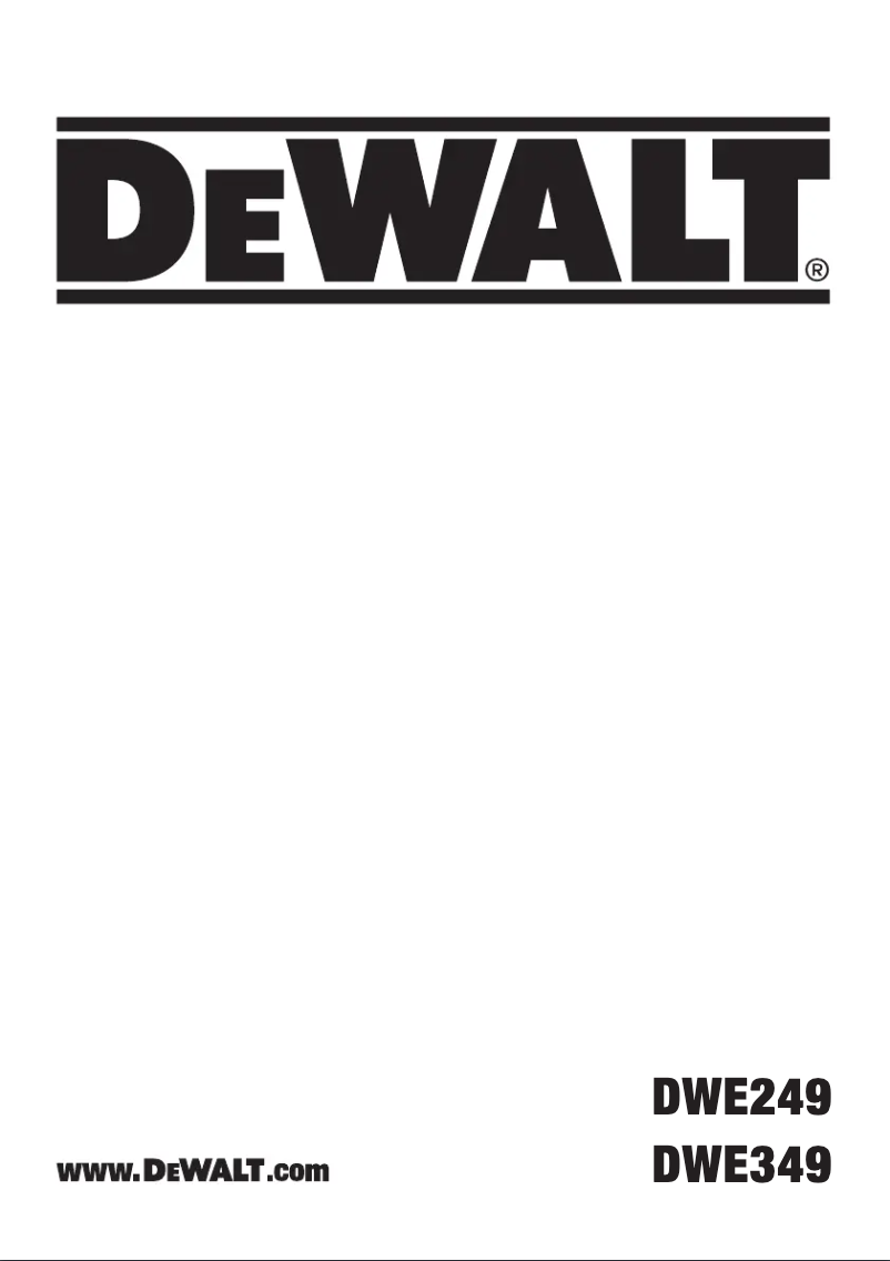 Page n°1 - Manuel utilisateur DeWalt DWE249