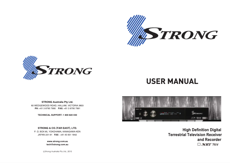 Page 1 de la notice Manuel utilisateur Strong SRT 7014