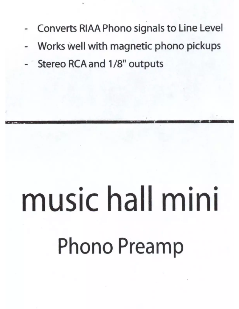 Image de la première page du manuel de l'appareil Mini