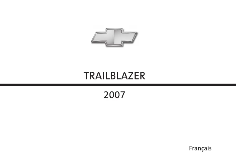 Page 1 de la notice Manuel utilisateur Chevrolet Trailblazer (2007)