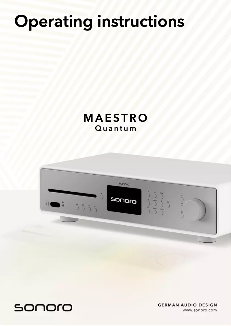Image de la première page du manuel de l'appareil MAESTRO Quantum