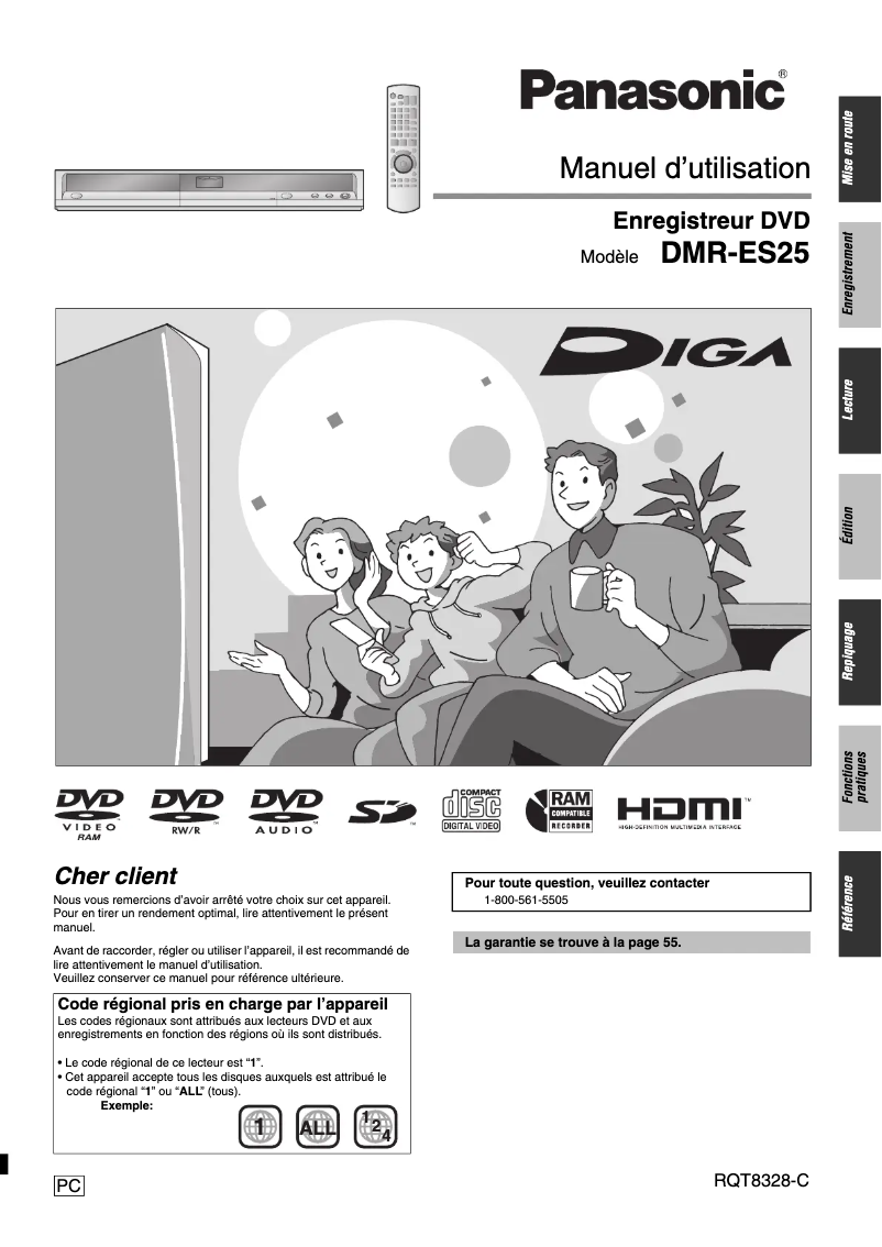 Página 1 del manual Manual de usuario Panasonic DMR-ES25