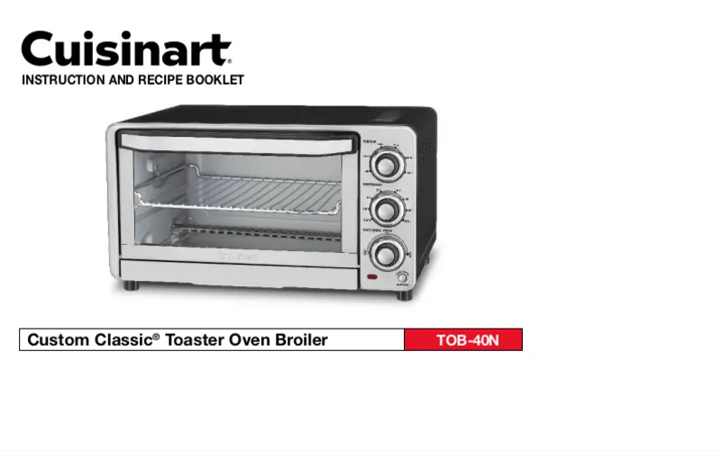 Page 1 de la notice Manuel utilisateur Cuisinart TOB-40N