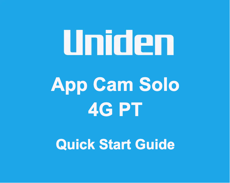 Image de la première page du manuel de l'appareil App Cam Solo 4G PT