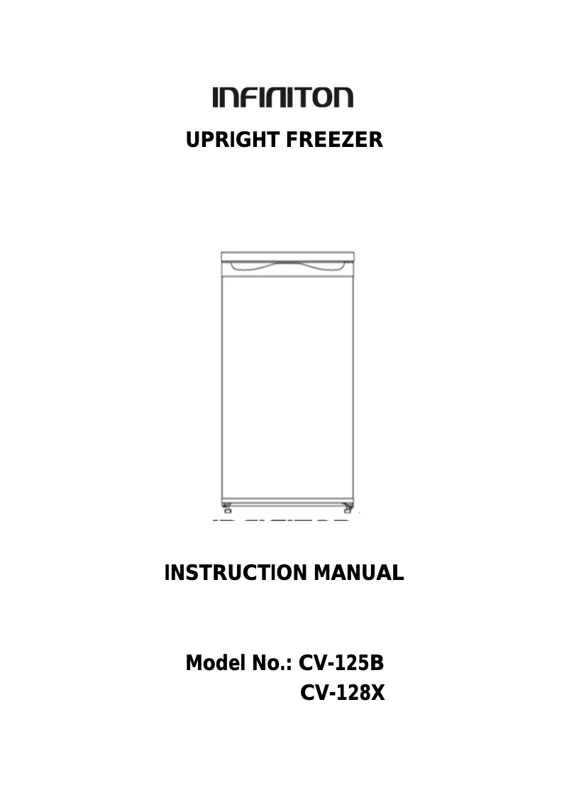 Page 1 de la notice Manuel utilisateur Infiniton CV-125B