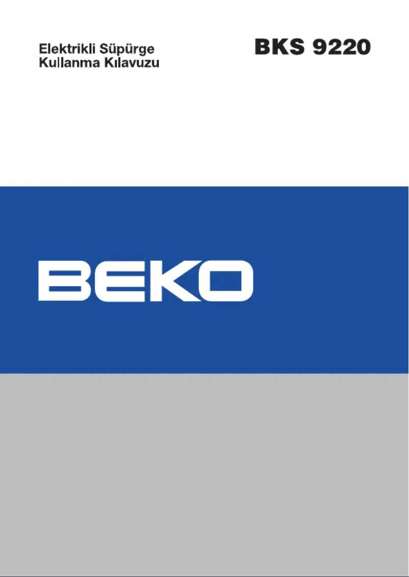 Page 1 de la notice Manuel utilisateur Beko BKS 9220