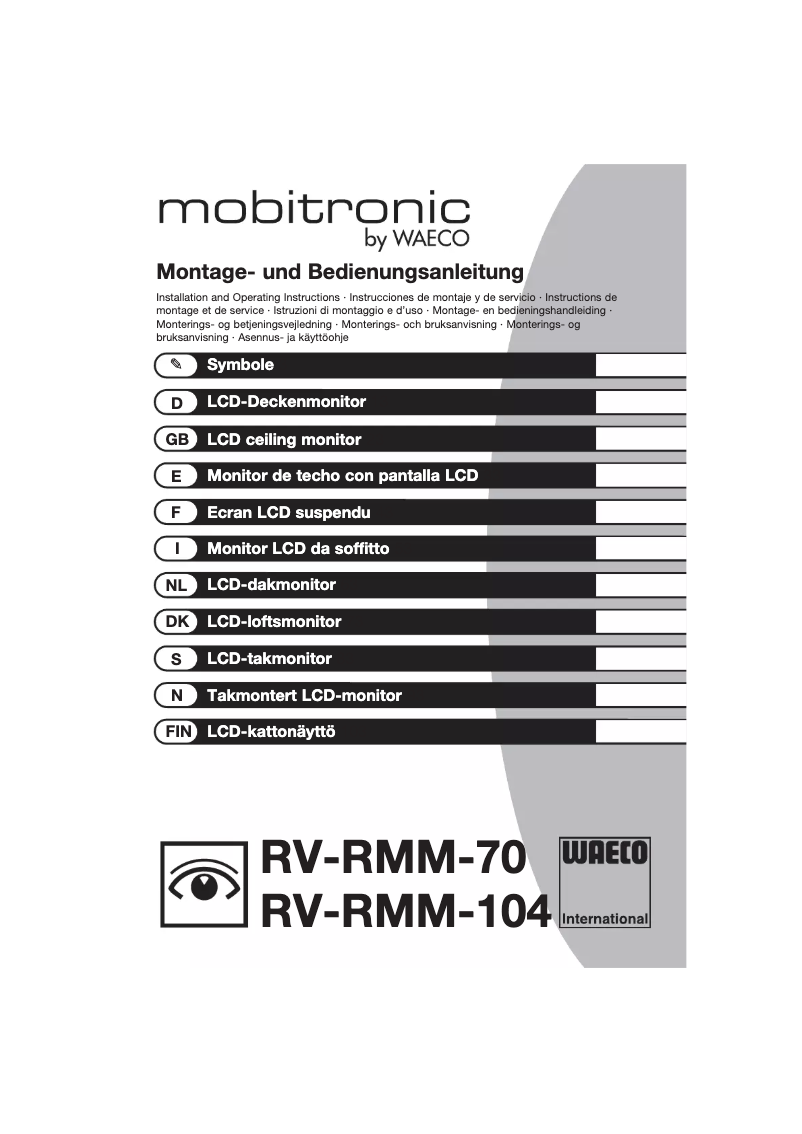 Page 1 de la notice Manuel utilisateur Waeco Mobitronic RV-RMM-104