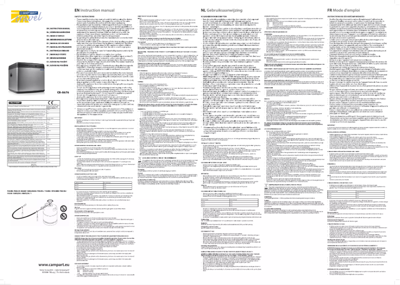Page n°1 - Manuel utilisateur Campart CB-8676