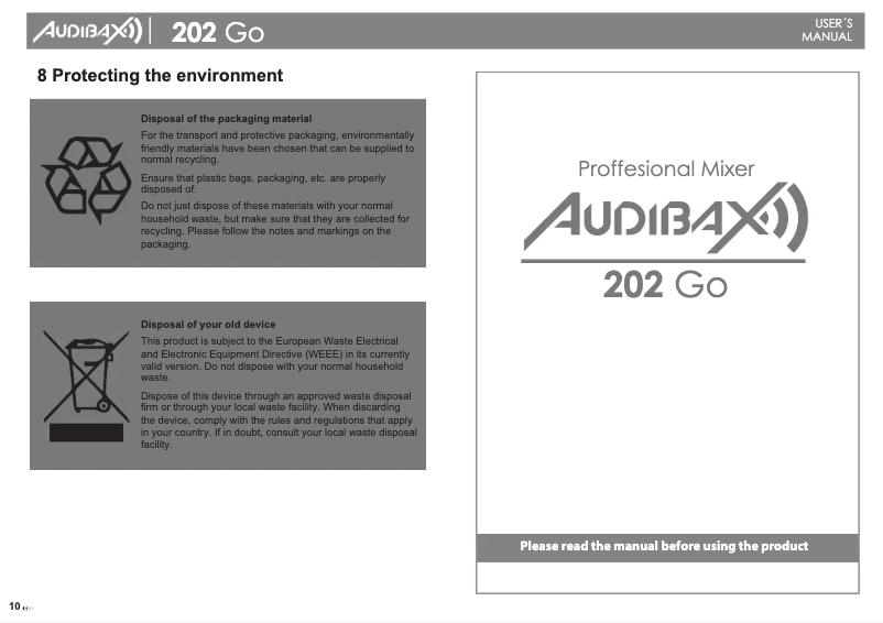Image de la première page du manuel de l'appareil 202 Go