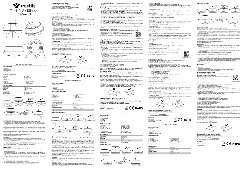 Page 1 de la notice Manuel utilisateur TrueLife AIR Diffuser D9 Smart