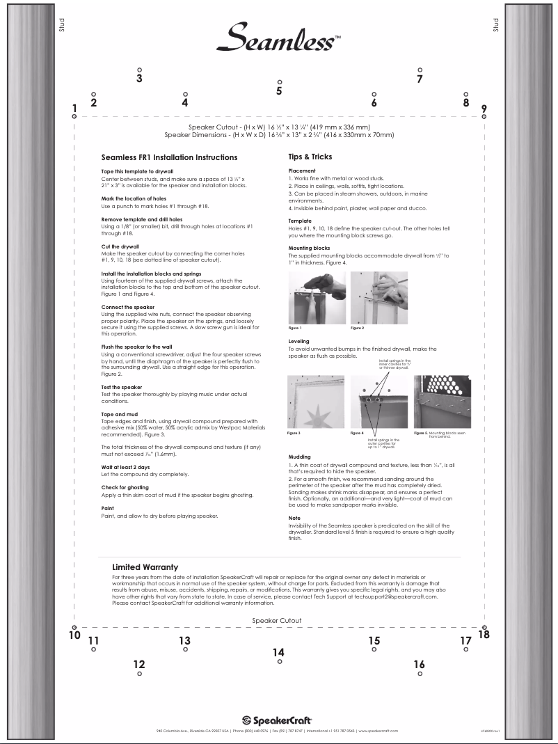 Image de la première page du manuel de l'appareil Seamless FR1