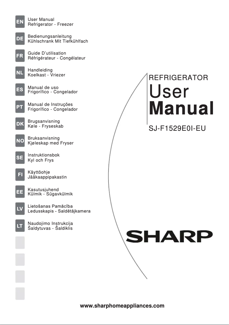 Page 1 de la notice Manuel utilisateur Sharp SJ-F1529E0I