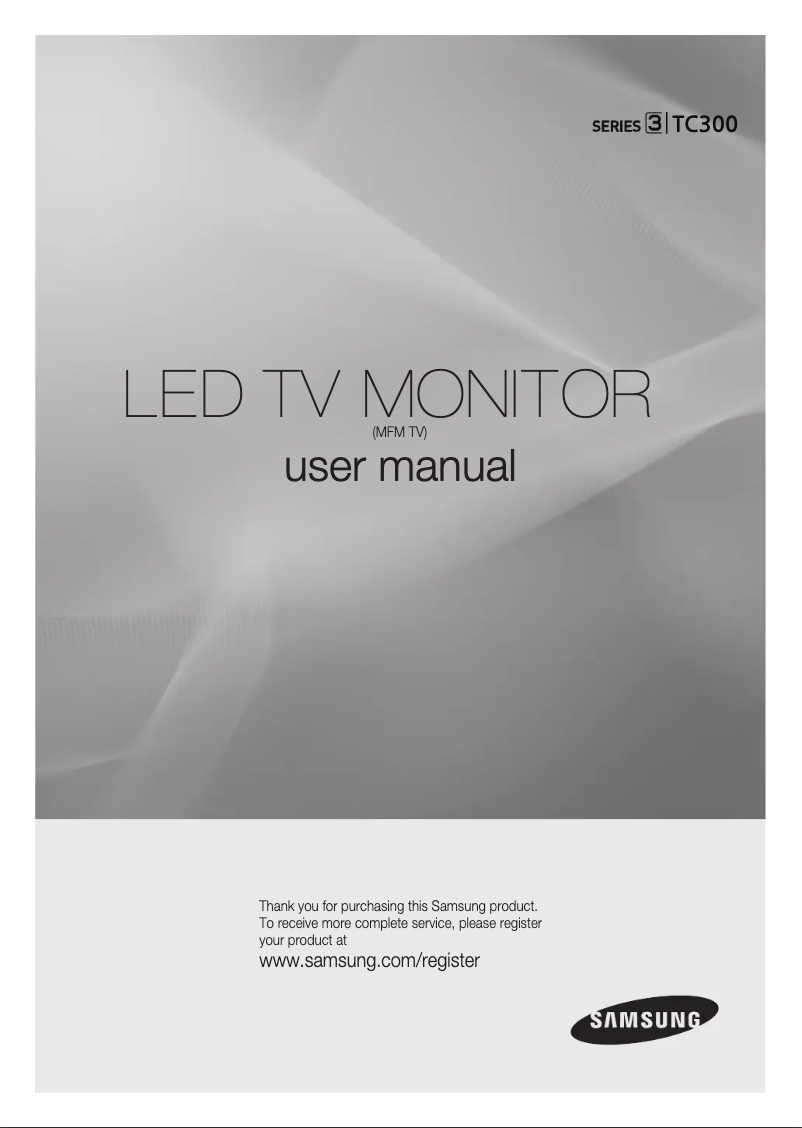 Page 1 de la notice Manuel utilisateur Samsung SyncMaster T24C300EW