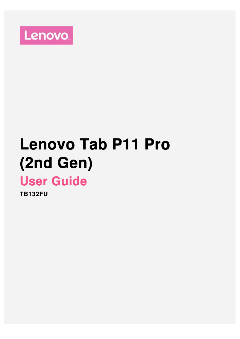 Página 1 del manual Manual de usuario Lenovo Lenovo Tab 11 Pro