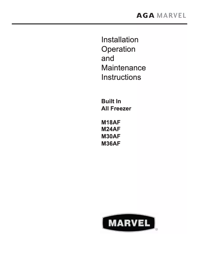 Page 1 de la notice Manuel utilisateur Marvel M30AF