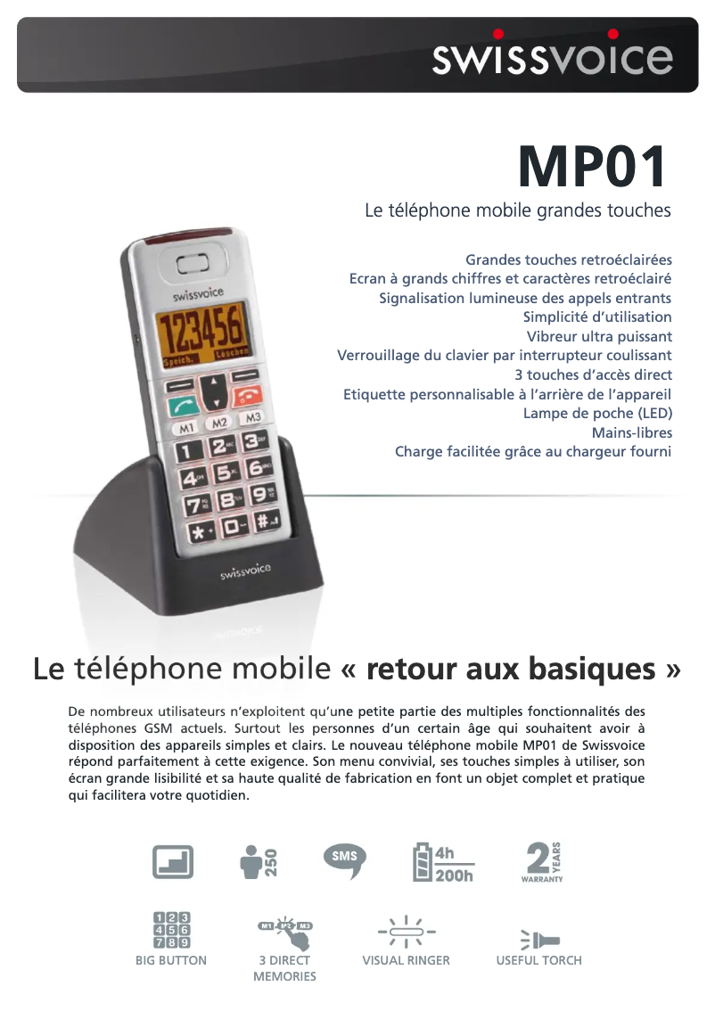 Image de la première page du manuel de l'appareil MP01