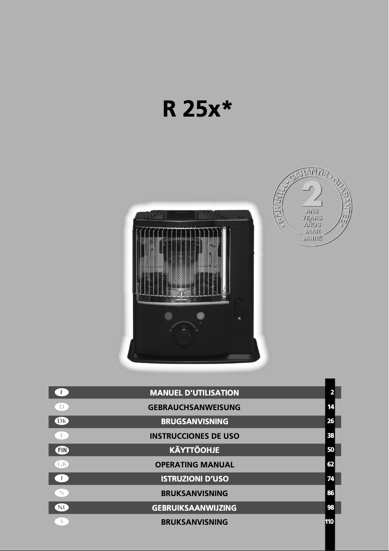 Image de la première page du manuel de l'appareil R257