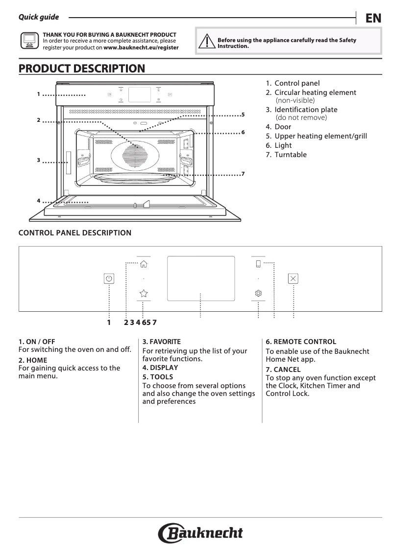 Page n°1 - Mode d'emploi Bauknecht EMPK9 P645 PT